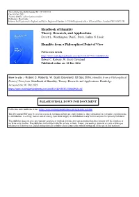 Handbook of Humility Theory, Research, and Applications Everett L