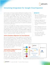 Streaming Integration for Google Cloud Spanner