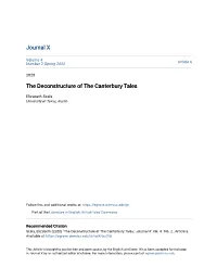 The Deconstructure of the Canterbury Tales