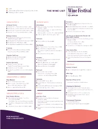 THE WINE LIST = Rating of 90 Or Above