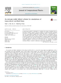 An Entropy-Stable Hybrid Scheme for Simulations of Transcritical Real-Fluid