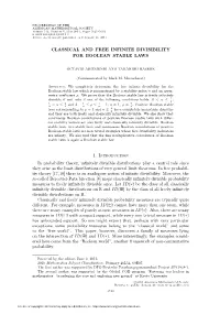 Classical and Free Infinite Divisibility for Boolean Stable Laws