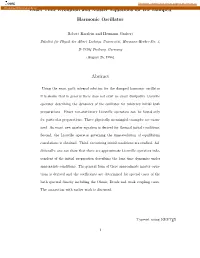 Exact Time Evolution and Master Equations for the Damped Harmonic Oscillator Abstract
