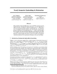 Nearly Isometric Embedding by Relaxation