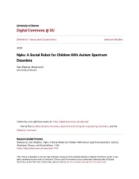 Nyku: a Social Robot for Children with Autism Spectrum Disorders