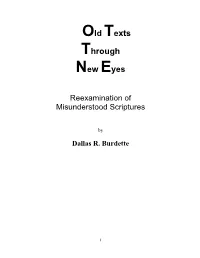 Old Texts Through New Eyes