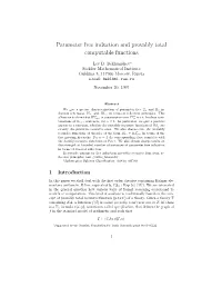 Parameter Free Induction and Provably Total Computable Functions