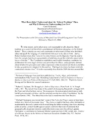 The Liberal Tradition and the Law: Half a Century After Hartz