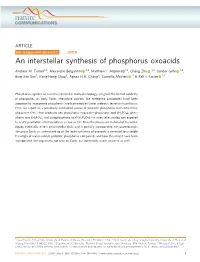 An Interstellar Synthesis of Phosphorus Oxoacids