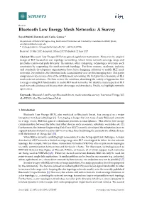 Bluetooth Low Energy Mesh Networks: a Survey