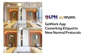 Gowork App Coworking Etiquette New Normal Protocols