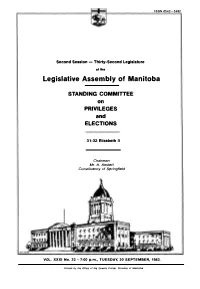 Legislative Assembly of Manitoba