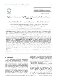 Optimized Extreme Learning Machine for Forecasting Confirmed Cases of COVID-19