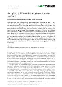 Analysis of Different Corn Stover Harvest Systems