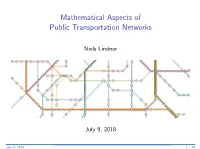 Mathematical Aspects of Public Transportation Networks