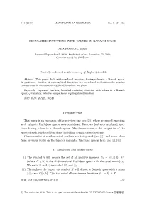 Regulated Functions with Values in Banach Space
