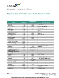 Regulatory Information Sheet