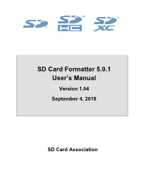 SD Formatter 3.0 User's Manual (English)