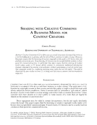 Sharing with Creative Commons