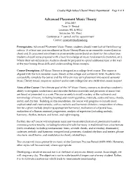 Advanced Placement Music Theory 2014-2015 Time: 3Rd Period Location: 901 & 901G Instructor: Mr