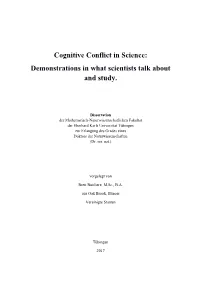 Cognitive Conflict in Science: Demonstrations in What Scientists Talk About and Study