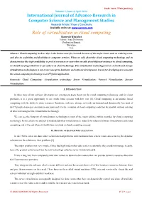 International Journal of Advance Research in Computer Science And