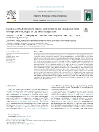 Satellite-Derived Particulate Organic Carbon Flux in the Changjiang River Through Different Stages of the Three Gorges