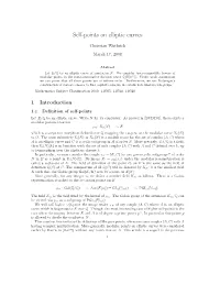 Self-Points on Elliptic Curves