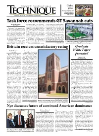 Task Force Recommends GT Savannah Cuts