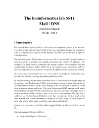 The Bioinformatics Lab SS11 Mail / DNS Antonia Stank 20.06.2011