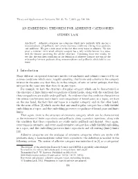 AN EMBEDDING THEOREM for ADHESIVE CATEGORIES 181 Framework for Graph Transformation and Rewriting; See the Volumes [1, 3] for More on This Point of View