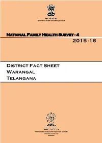 District Fact Sheet Warangal Telangana