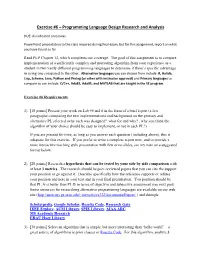 Exercise #6 – Programming Language Design Research and Analysis