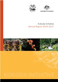 Kokoda Initiative Annual Report 2010–2011 Background