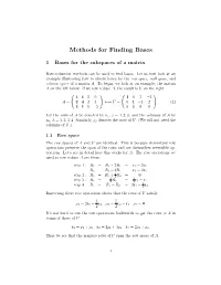 Methods for Finding Bases