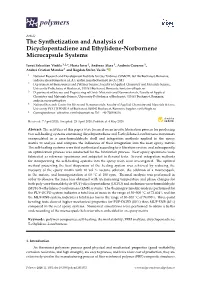 The Synthetization and Analysis of Dicyclopentadiene and Ethylidene-Norbornene Microcapsule Systems