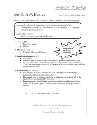 The Title Page Includes Five Elements: Title, Running Head, Author Byline, Institutional Affiliation, and Author Note