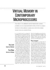 Virtual Memory in Contemporary Microprocessors
