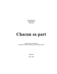 Chacun Sa Part