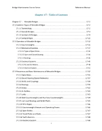 Chapter 17 – Table of Contents