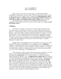 Notes for CMTHU201 History of Mathematics in This Course We Will
