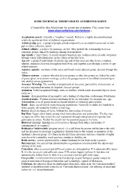 Some Technical Terms Used by Anthropologists