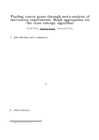 Rank Aggregation Via the Cross Entropy Algorithm