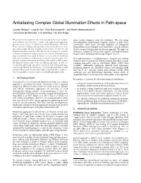 Antialiasing Complex Global Illumination Effects in Path-Space