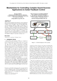 Applications to Guitar Feedback Control