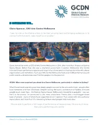 GCDN in CONVERSATION with Claire Spencer-ACM