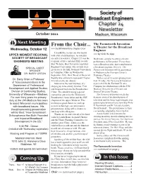 October 2011 Newsletter