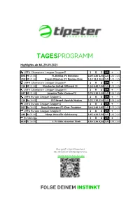 Tagesprogramm