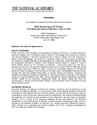 THE NATIONAL ACADEMIES Advisors to the Nation on Science, Engineering, and Medicine