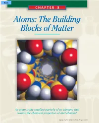 Atoms: the Building Blocks of Matter